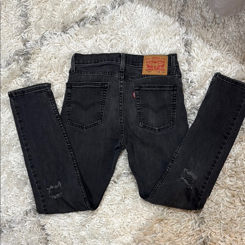 Levi's 510 distressed knees Black Jeans W29L30